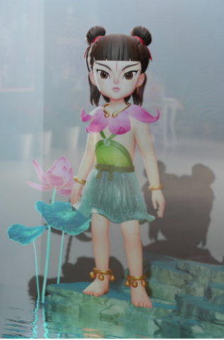 哪吒·幻影SHO 数字人形象，出自上海影视乐园项目报道